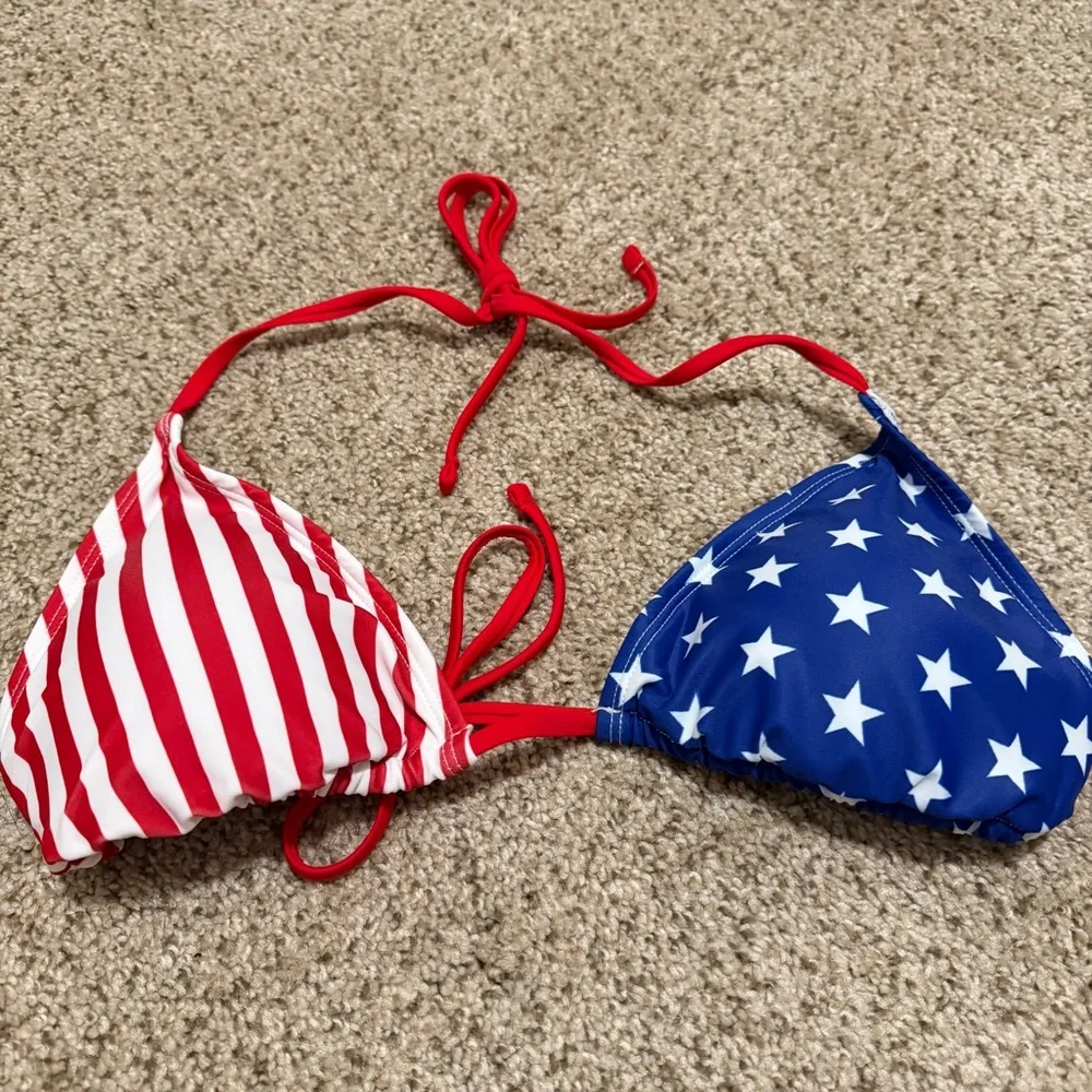 American Flag Patritotic Fourth of July swimsuit - Picture 3 of 5